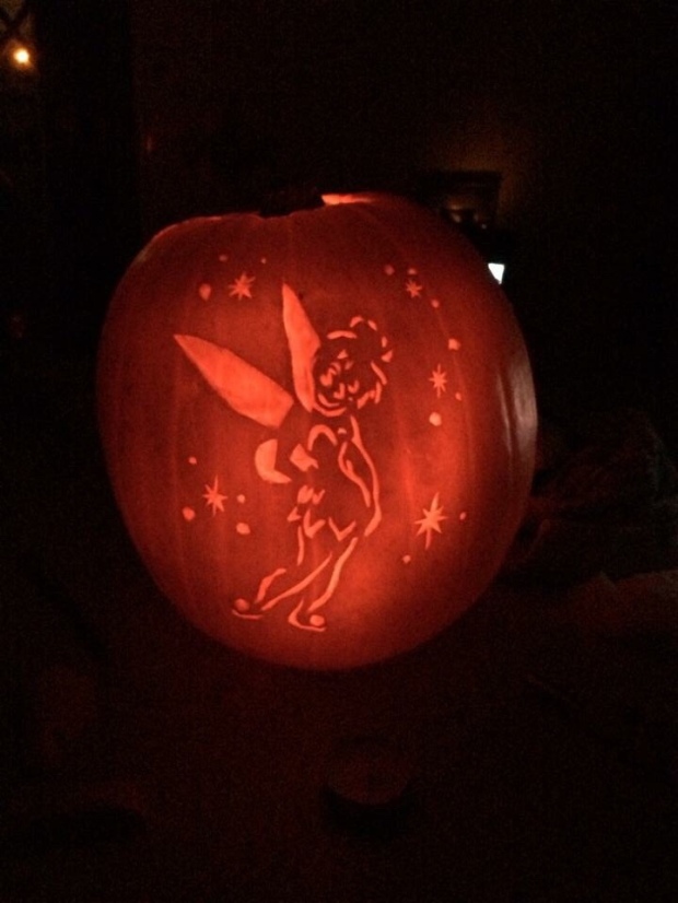 tinkerbell silhouette pumpkin